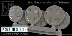 48RAT02 - 6 x RESIN Action tokens German Volksgrenadier